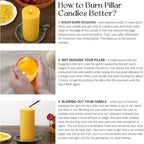 Large Beeswax Column Candle, Single 85 Hours Long Burning Time Pure Beeswax Candle, 2.8x6 Inch, Handmade Unscented Textured Beeswax Candle, Smokeless and Drip-free Suitable for Emergency, Prayer, Home, Relaxation House Of Avana