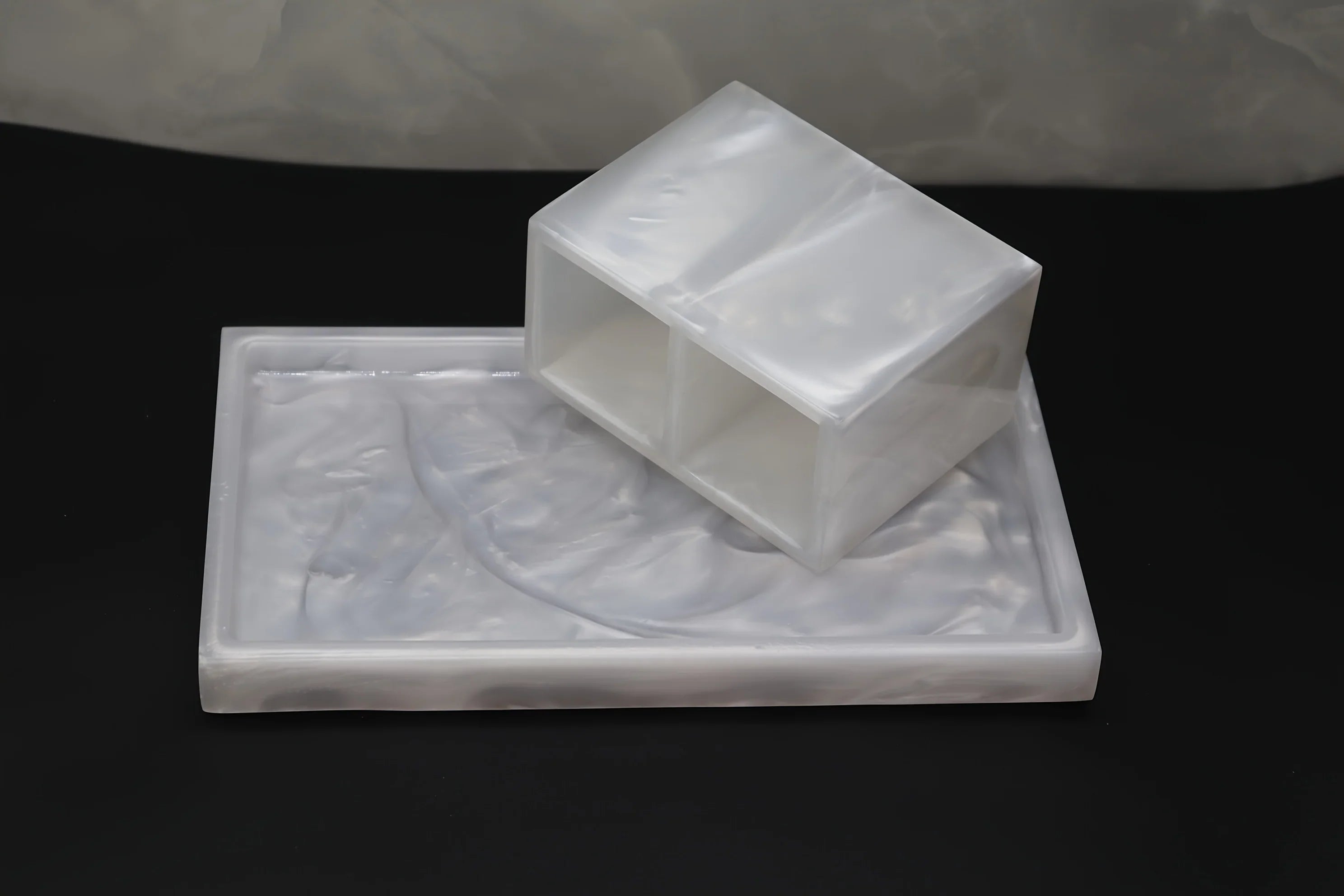 Marble Pattern Resin Bathroom Set, Three-Piece Minimalist Design Suitable for Various Styles, Very Practical and Textured in Multiple Colors for Home or Hotel Use House Of Avana