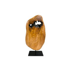 Handmade Natural Cedar Wood Sculpture - Irregular Tree Stump Tabletop Statue with Sturdy Base, 8.75"x1.75"x17.75" Rustic Modern Home Decor for Living Room, Home Office, Bedroom - Unique Natural Grain Art Piece, Durable Indoor House Of Avana