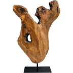 Handmade Natural Cedar Wood Sculpture - Irregular Tree Stump Tabletop Statue with Sturdy Base, 8.75"x1.75"x17.75" Rustic Modern Home Decor for Living Room, Home Office, Bedroom - Unique Natural Grain Art Piece, Durable Indoor House Of Avana
