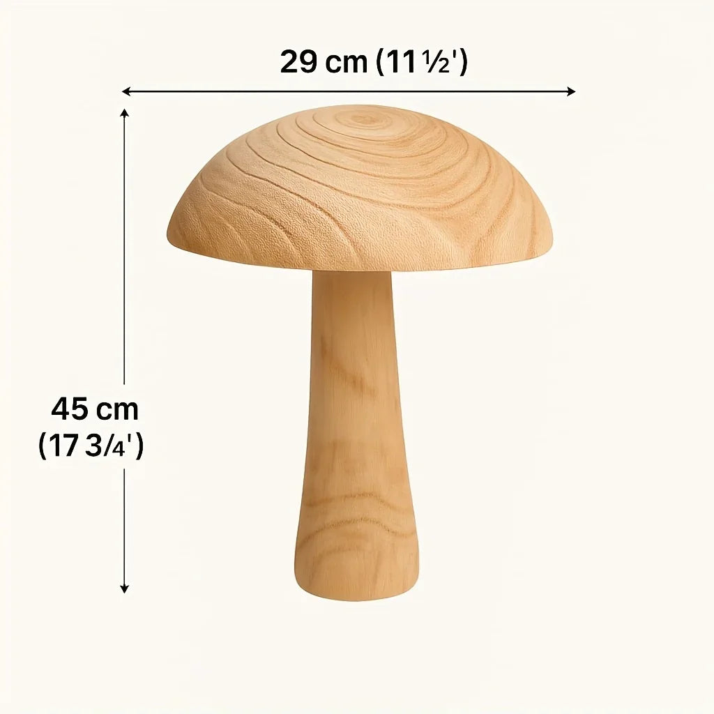 Handmade Natural Wood Mushroom Decor - Rustic Farmhouse Tabletop, Garden, Wedding Decoration - Realistic Botanical Decoration with Sturdy Base - for Living Room, Patio, Cabin - Vintage Home Ornament, Garden Accents, Minimalis House Of Avana