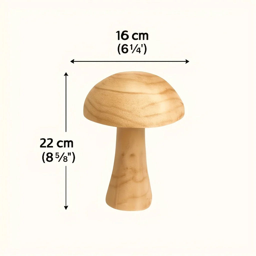Handmade Natural Wood Mushroom Decor - Rustic Farmhouse Tabletop, Garden, Wedding Decoration - Realistic Botanical Decoration with Sturdy Base - for Living Room, Patio, Cabin - Vintage Home Ornament, Garden Accents, Minimalis House Of Avana