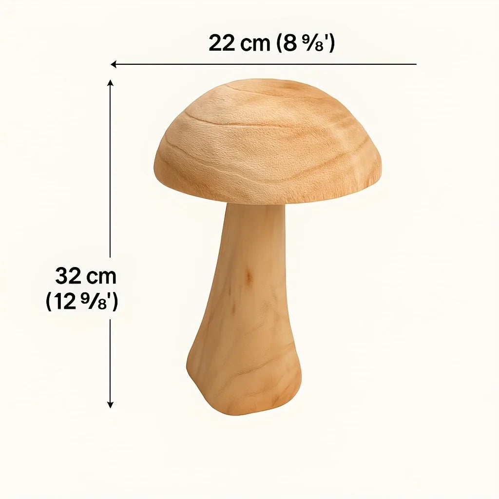 Handmade Natural Wood Mushroom Decor - Rustic Farmhouse Tabletop, Garden, Wedding Decoration - Realistic Botanical Decoration with Sturdy Base - for Living Room, Patio, Cabin - Vintage Home Ornament, Garden Accents, Minimalis House Of Avana