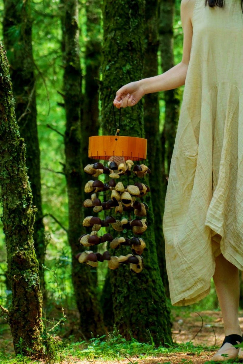 Handmade Seed Pod Hand Bell | Juju, Panji & Chacha Round Chime
