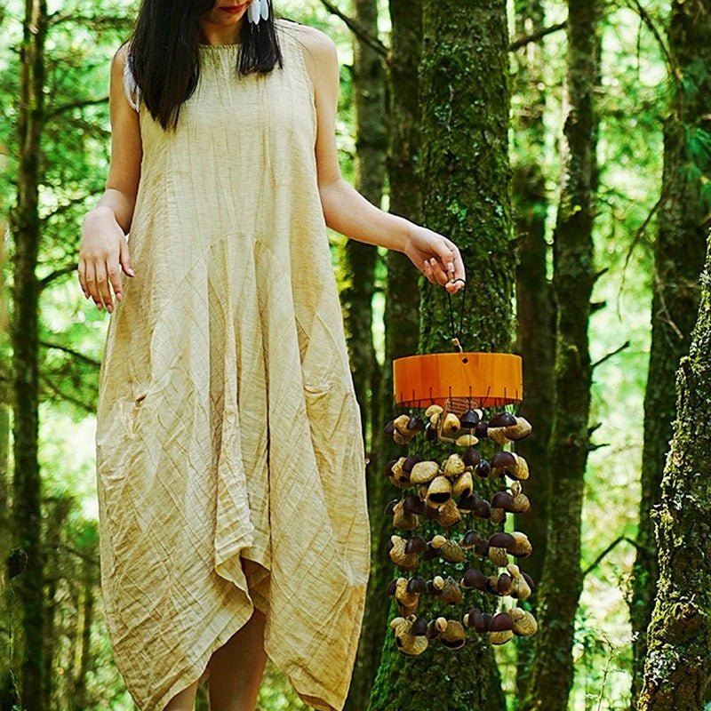 Handmade Seed Pod Hand Bell | Juju, Panji & Chacha Round Chime