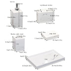 4pcs Nordic Marble Pattern Bathroom Accessory Set, Resin Vanity Tray with Soap Dispenser, Toothbrush Holder, and Soap Dish, Elegant Home Decor Kit for Bathroom, Hotel, Showroom House Of Avana