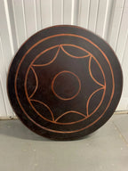 Handmade Solidwood Round End Table With Iron Legs - House Of Avana