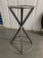 Handmade Solidwood Round End Table With Iron Legs - House Of Avana