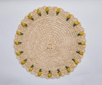 Handmade Tulip Placemat – Raffia Crochet Floral Table Mat – Spring & Easter Table Decor – Artisan Tableware – Boho Dining Accent Payton James
