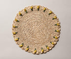 Handmade Tulip Placemat – Raffia Crochet Floral Table Mat – Spring & Easter Table Decor – Artisan Tableware – Boho Dining Accent Payton James