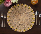 Handmade Tulip Placemat – Raffia Crochet Floral Table Mat – Spring & Easter Table Decor – Artisan Tableware – Boho Dining Accent Payton James