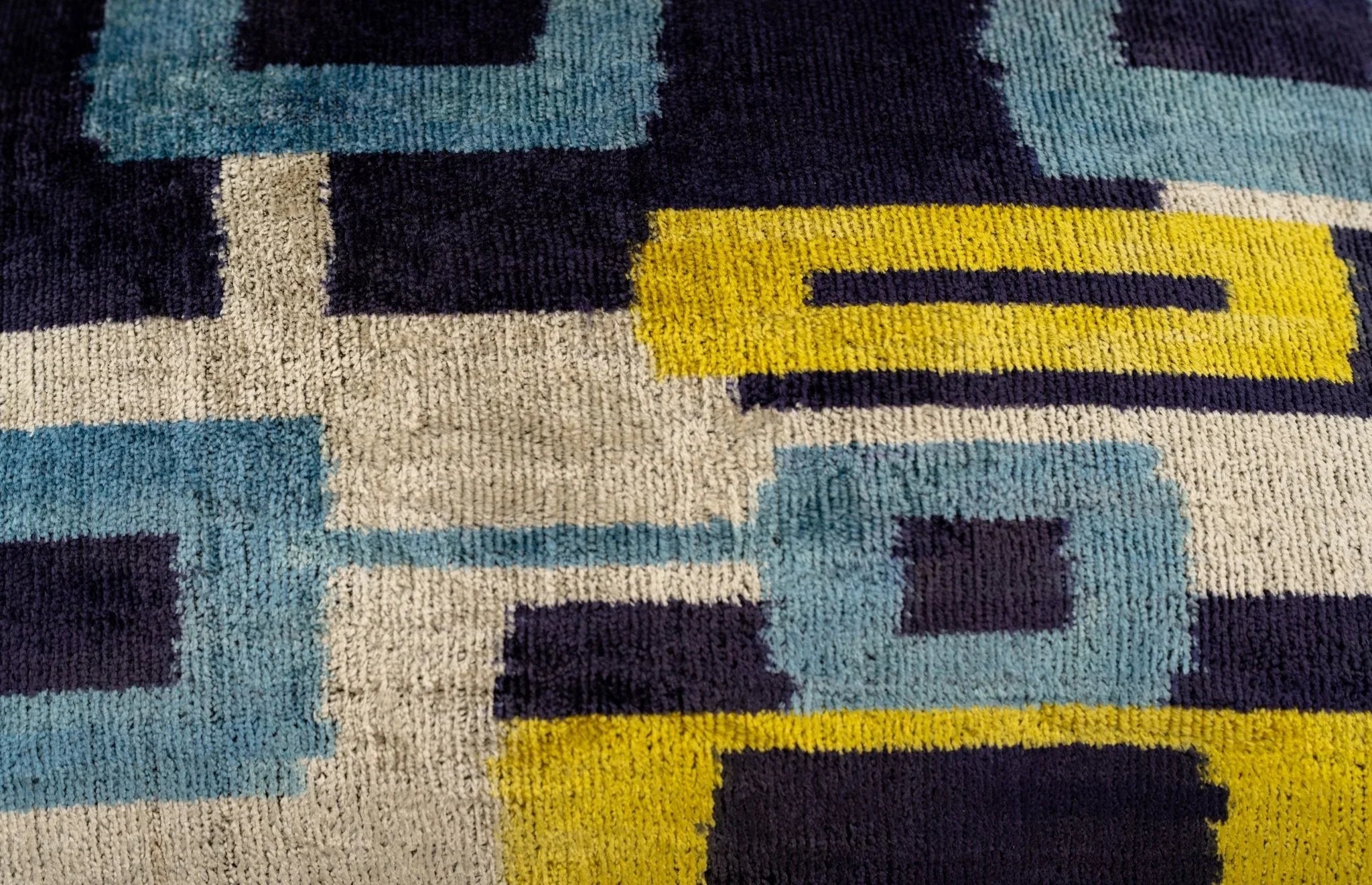 Handmade Velvet Throw Pillow with Modern Geometric Design - High-Quality 20x20 Inch Decorative Accent with Premium Down Feather Insert Canvello