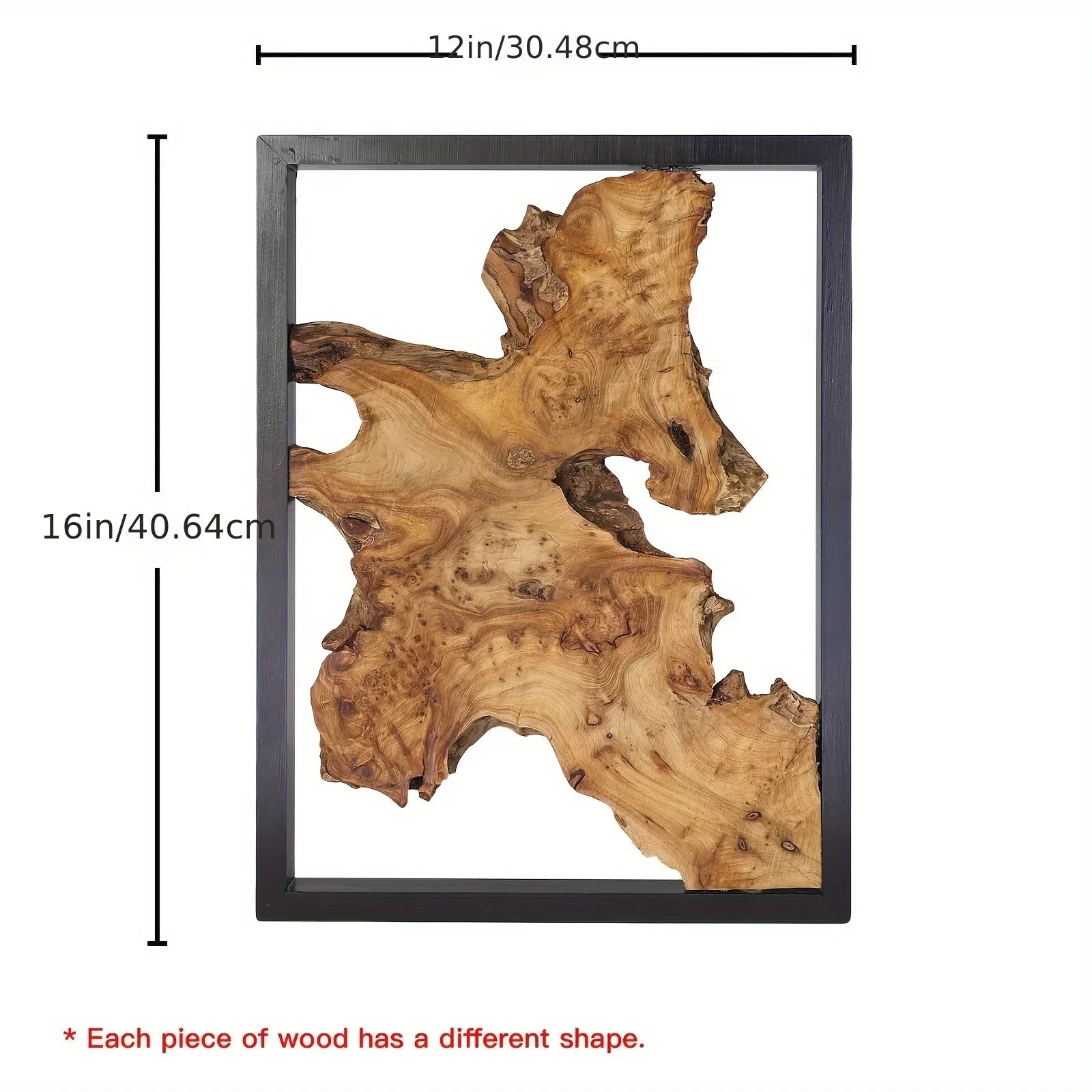 Natural wood wall decor, handmade irregular panels, unique hanging art - House of Avana