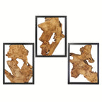 Natural wood wall decor, handmade irregular panels, unique hanging art - House of Avana