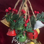 8 Sets Vintage Metal Christmas Bell Flower Ornaments – Versatile Hanging Decor with Red and Golden Accents, Durable Metal Christmas Tree Decorations, Suitable for Holiday Parties, Home and Garden, Christmas Decorations, Chr House Of Avana