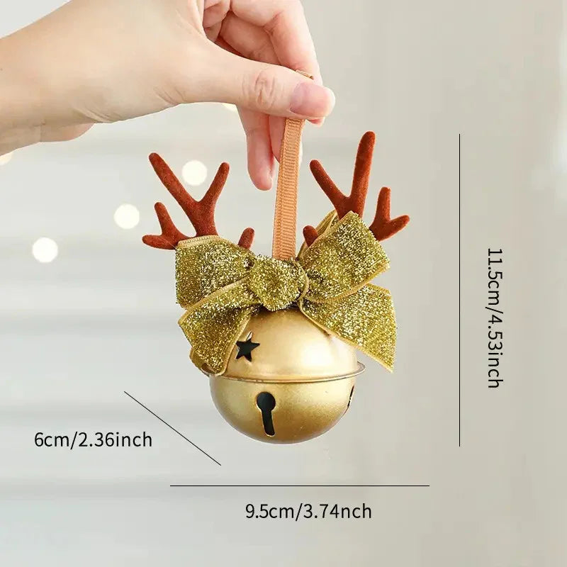 8 Sets Vintage Metal Christmas Bell Flower Ornaments – Versatile Hanging Decor with Red and Golden Accents, Durable Metal Christmas Tree Decorations, Suitable for Holiday Parties, Home and Garden, Christmas Decorations, Chr House Of Avana