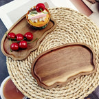 Reclaimed wood tray, natural finish, serving handle - House of Avana