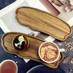 Reclaimed wood tray, natural finish, serving handle - House of Avana