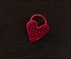 Handwoven Heart Napkin Rings – Set of 4 Palm Napkin Holders Payton James
