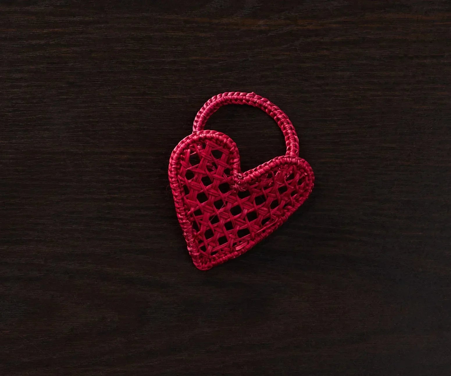 Handwoven Heart Napkin Rings – Set of 4 Palm Napkin Holders Payton James