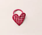 Handwoven Heart Napkin Rings – Set of 4 Palm Napkin Holders Payton James