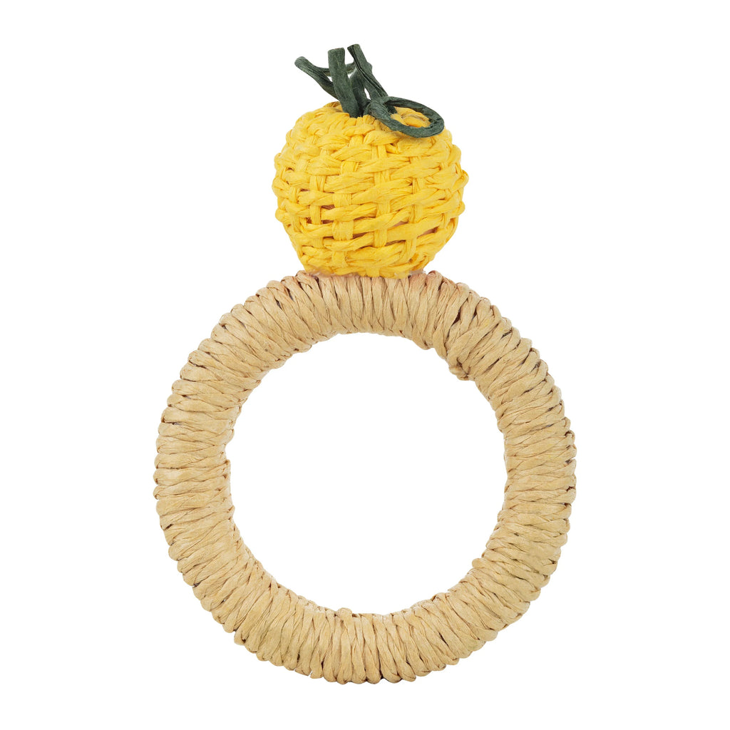Handwoven Lemon Napkin Ring Talah Home