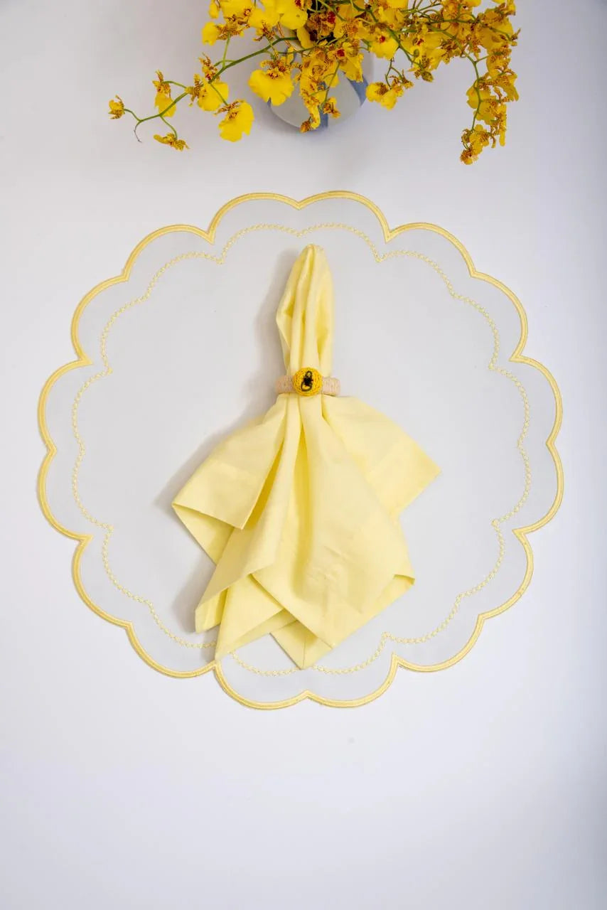 Handwoven Lemon Napkin Ring Talah Home