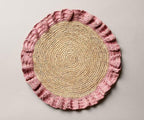 Handwoven Raffia Ruffle Placemat – Boho Chic Table Décor – Summer Table Accent Payton James