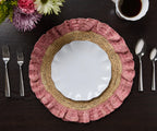 Handwoven Raffia Ruffle Placemat – Boho Chic Table Décor – Summer Table Accent Payton James