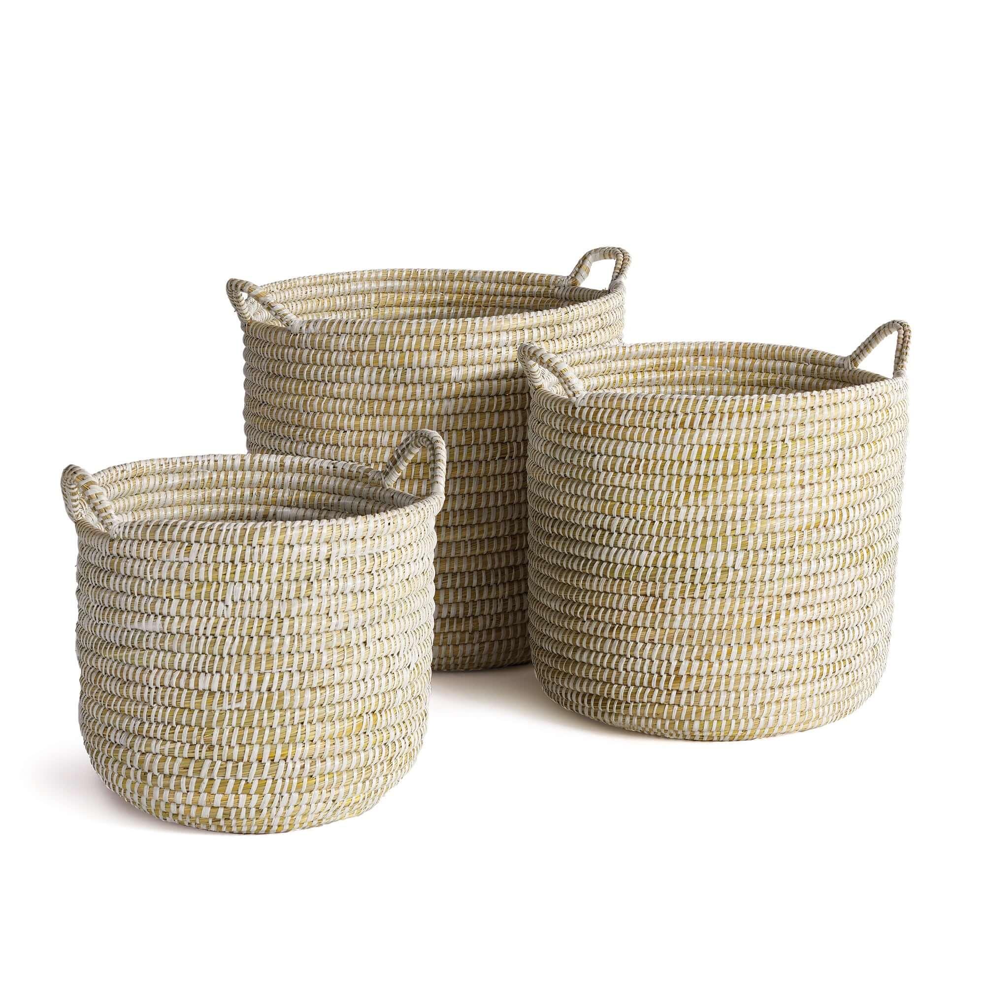 Handwoven Rivergrass Storage Baskets for Coastal Decor (Set of 3) Vintage Shopper