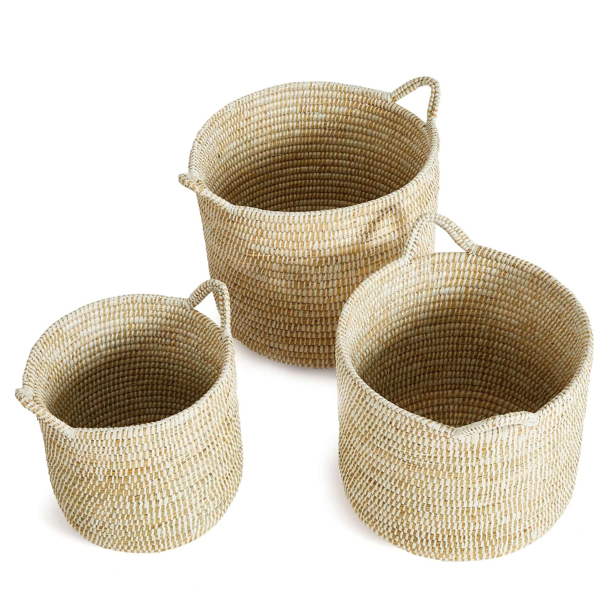 Handwoven Rivergrass Storage Baskets for Coastal Decor (Set of 3) Vintage Shopper