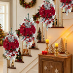 Artificial Christmas Wreath 60cm Non-luminous Staircase Hanging Decoration - House Of Avana