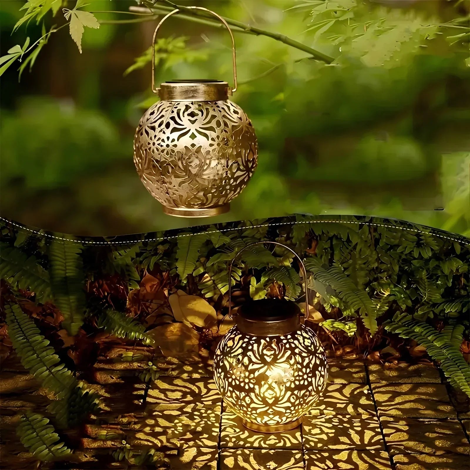 Hanging Light - Solar Golden Pendant