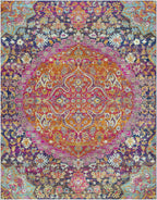 Burnt Orange Ojus Area Rug Hauteloom