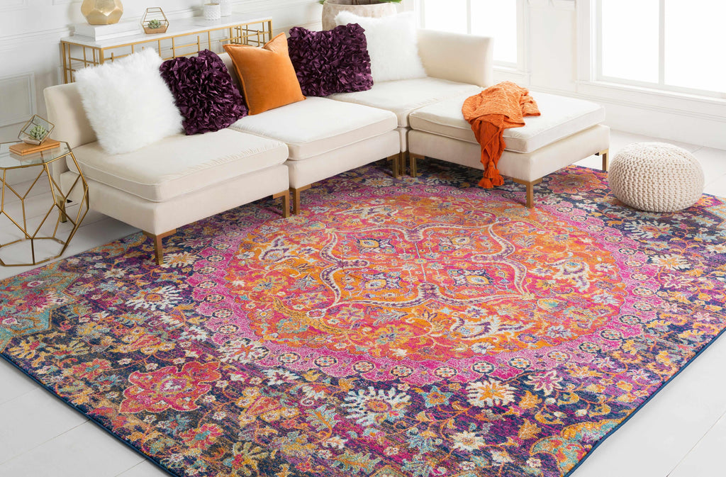 Burnt Orange Ojus Area Rug Hauteloom