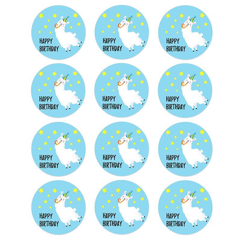 Happy Alpaca Birthday Stickers
