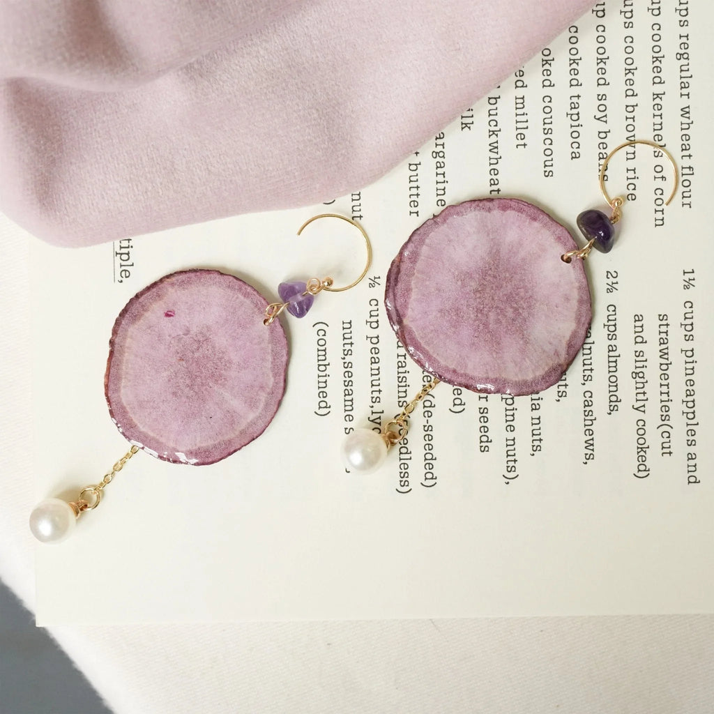 "Harvest Gem" Real Carrot＆Potato Earrings