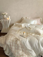 Haute Pearl TENCEL™ Bedding Set / White Romance Ever Lasting