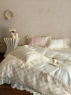 Haute Pearl TENCEL™ Bedding Set / White Romance Ever Lasting