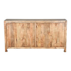 Hawk Black Hand carved 4 Door Buffet Sideboard