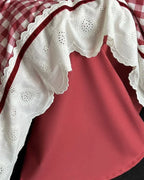 Hazel Vintage Gingham Ruffle Bedding Set / Black Ever Lasting