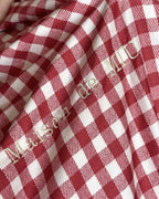 Hazel Vintage Gingham Ruffle Bedding Set / Black Ever Lasting