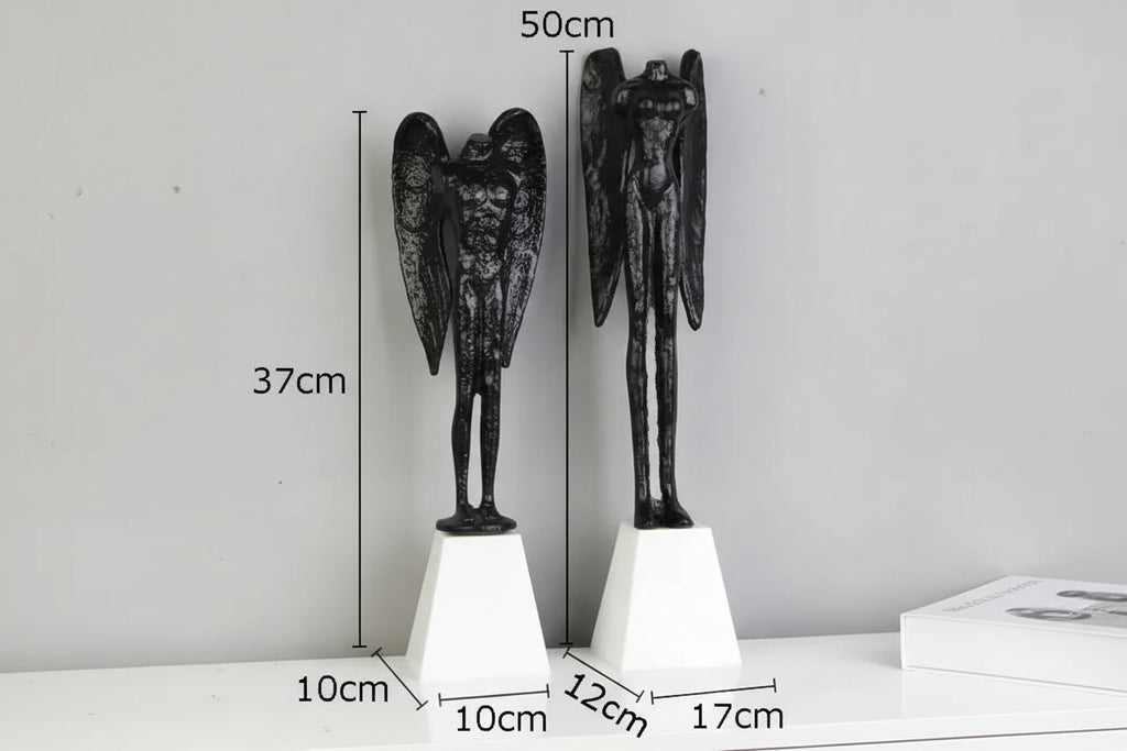 Headless Angel Abstract Figures Sculpture Ornaments Desk Decoration Cast Iron Angel Character Statue Crafts Modern Home Decor - House Of Avana