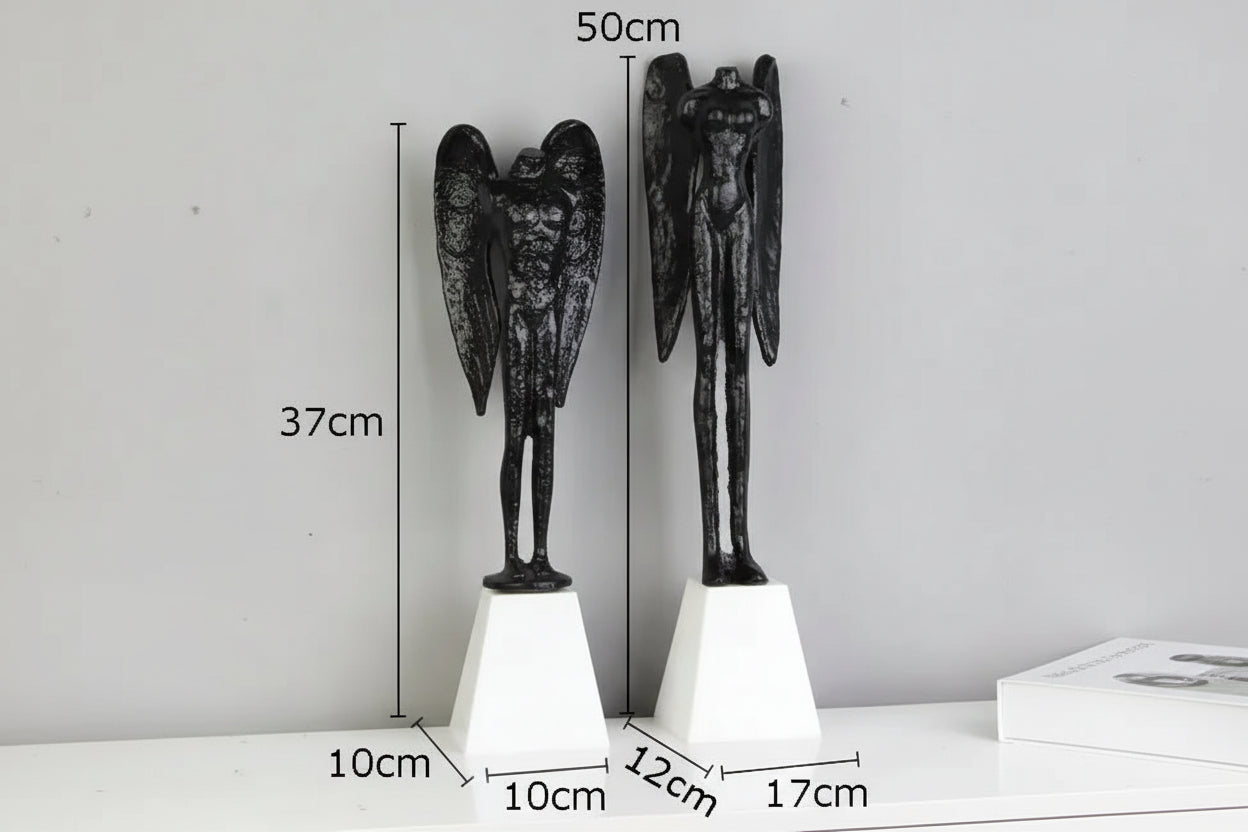 Headless Angel Abstract Figures Sculpture Ornaments Desk Decoration Cast Iron Angel Character Statue Crafts Modern Home Decor - House Of Avana