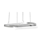 Heavy Duty Carbon Steel Ceiling Mount Kitchen Pot Rack with 16 Hanging Hooks
