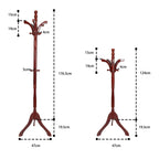 176.5cm H Hall Tree Free Standing Coat Rack Entryway Coat Stand with 13 Hooks Height Adjustable Garment Hanger Stand Stable Triangle Legged Base House Of Avana