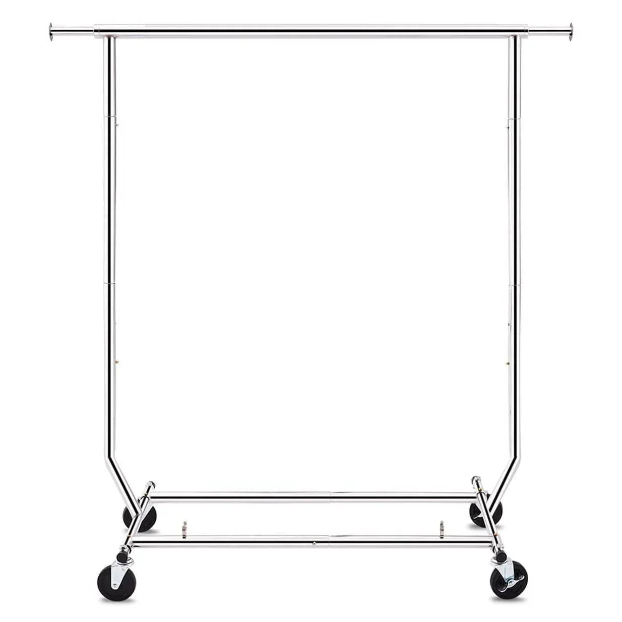 Heavy Duty Metal Clothing Garment Rack with Lockable Wheels - 250 lbs. Capacity