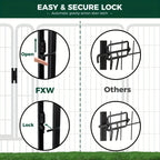 [Heavy Duty Metal Dog Playpen] Extra Large Heavy Duty Metal Dog Playpen - 40"H x 18'L (8 Panels) Indoor/Outdoor Pet Fence, Portable Puppy Pen with Wide Door & Low Threshold, for Large Breeds, RV, Yard, Home - Easy Assembly & House Of Avana