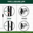 [Heavy Duty Metal Dog Playpen] Extra Large Heavy Duty Metal Dog Playpen - 40"H x 18'L (8 Panels) Indoor/Outdoor Pet Fence, Portable Puppy Pen with Wide Door & Low Threshold, for Large Breeds, RV, Yard, Home - Easy Assembly & House Of Avana [[SKU:HOA-PLN-006]]