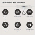 Stick Ceiling Hooks Heavy Duty Self-Adhesive Water Resistant Hooks for Ceiling Multifunctional Hooks for Balloons Wind Chimes | Halloween Props & Christmas DecorationsHanger (Black Friday Deal) House Of Avana